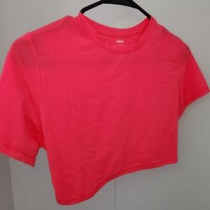 SKIMS FITS EVERYBODY SUPER CROPPED T-SHIRT in ULTRA PINK